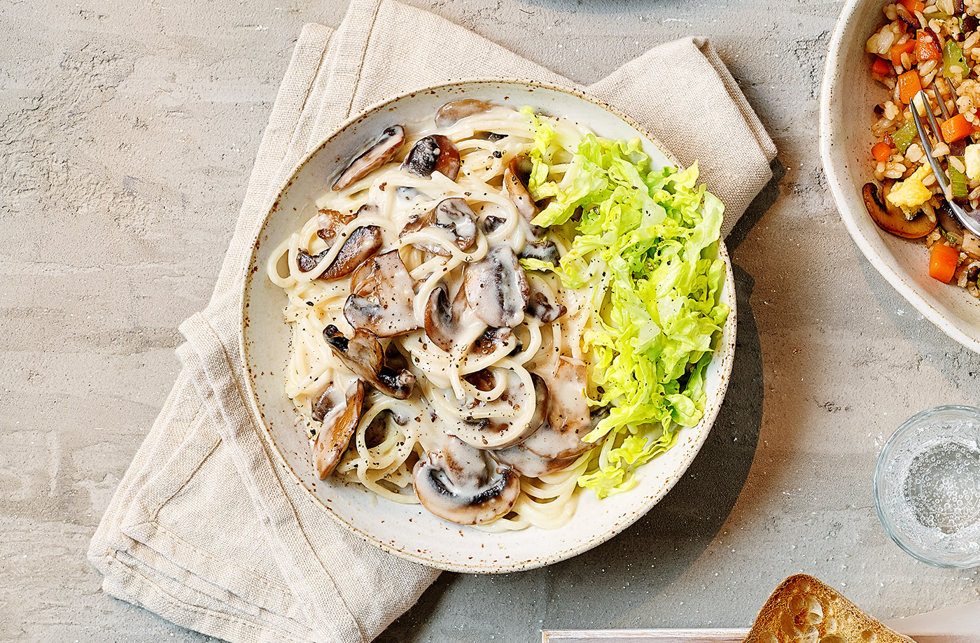 Cheesy mushroom pasta recipe