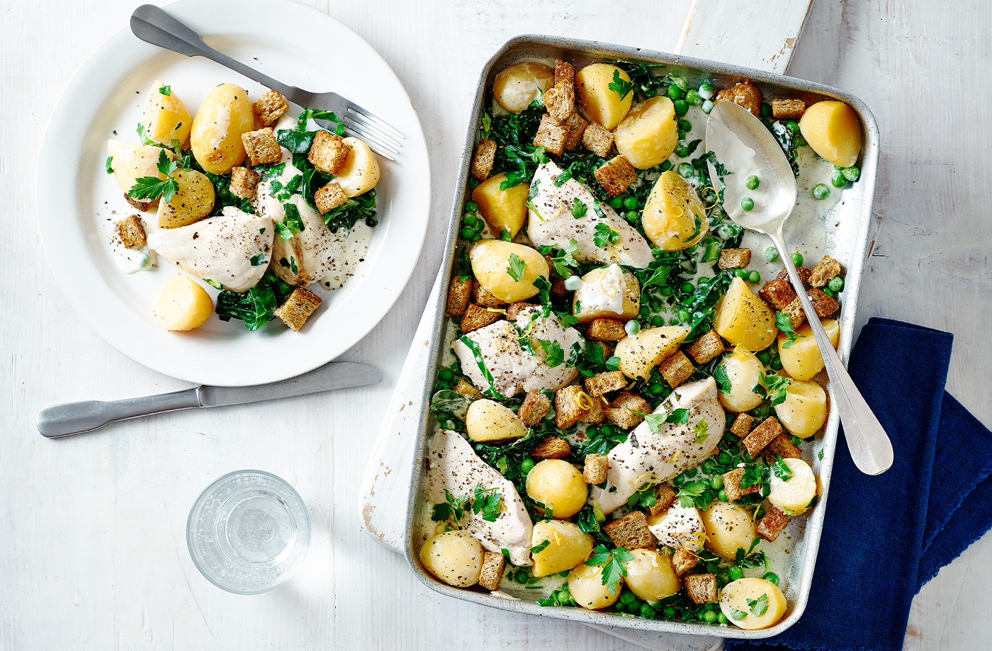 Creamy mustard chicken traybake recipe