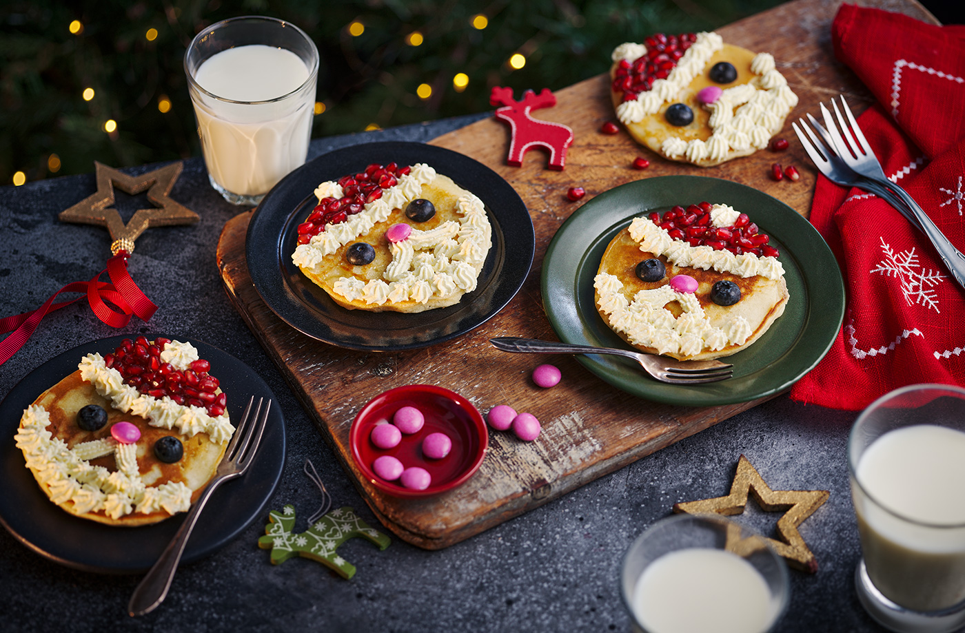 Father Christmas pancakes recipe
