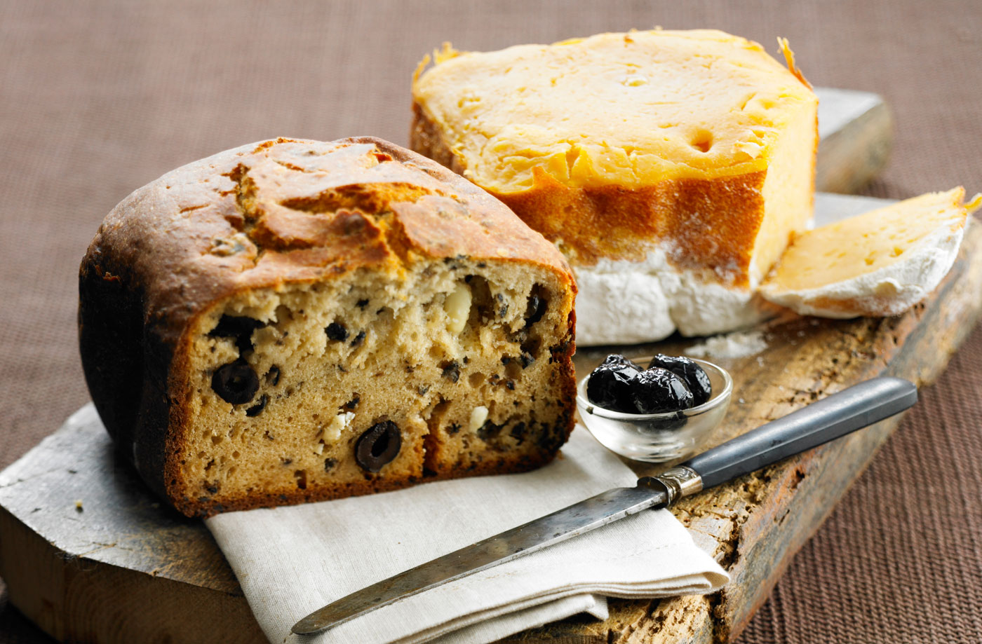 Black olive and pumpkin bread loaf recipe