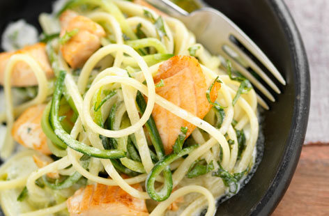 Linguine with salmon recipe