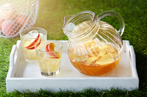 This iced tea, infused with lemon and honey, is not too sweet, and makes for a delicious drink on a hot summer day