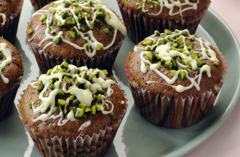 Scrumptious chocolate and nutty cupcakes, perfect for a party or afternoon tea