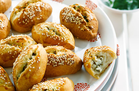 Make your own bread with this delicious Pirojki recipe, which has the added bonus of a gorgeous feta filling. The sesame seeds add a moreish light crunch. Perfect for a picnic or as part of a lunch.
