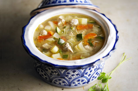 Vegetable and chicken soup recipe