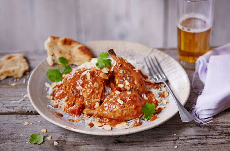 This creamy, yogurt-based sauce is a delicious marinade for juicy, slow-cooked pieces of chicken and is best served with rice and naan bread