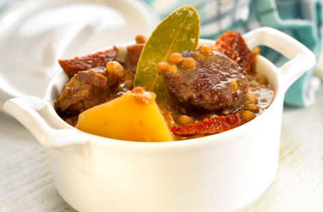 Beef, lentil and potato stew recipe