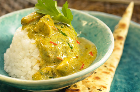Chicken curry, mustard seeds and rice recipe