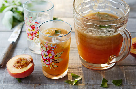 This resfreshing Mexican-inspired drink infused with the fresh flavours of peach and basil can be enjoyed guilt-free