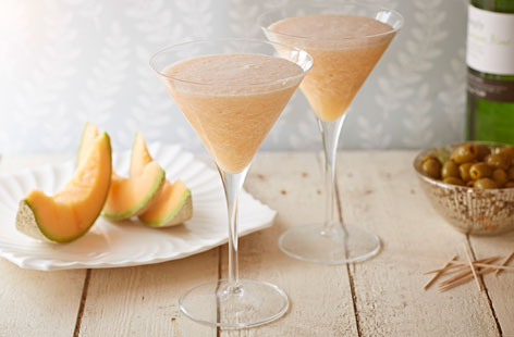 This iced blend of fresh melon and dry white wine makes the perfect grown-up slushy with a twist for summer parties