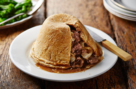 This rich and flavoursome steak and kidney pudding is full of juicy meat, swirled in a thick gravy sauce that will just melt in the mouth