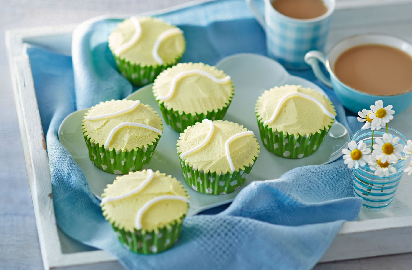 Tennis ball peach cupcakes recipe