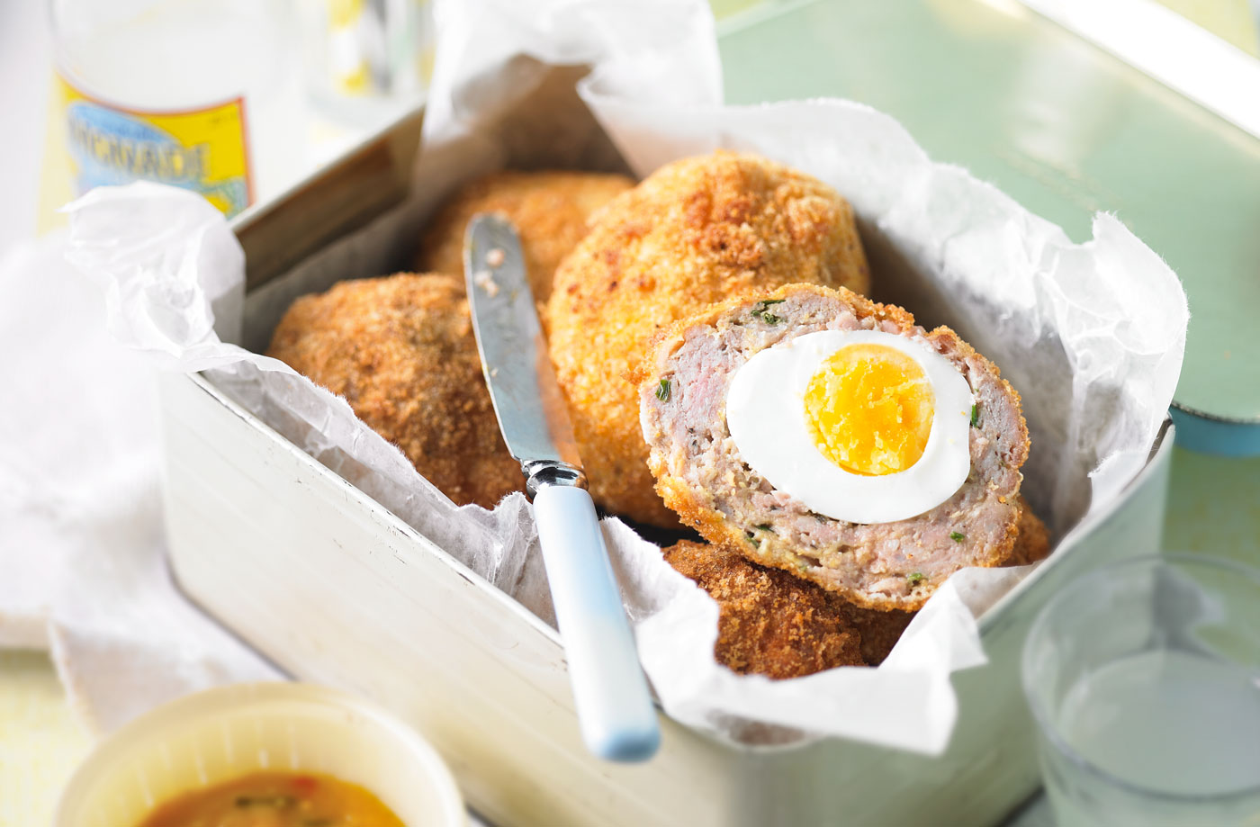 Pork and mustard scotch eggs recipe