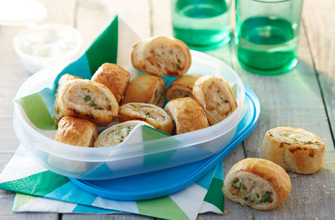 Get the kids to roll up their sleeves and help make these tasty and simple mini chicken sausage rolls. You can serve them up on picnics, pop them into packed lunches or pile them high at kid's parties