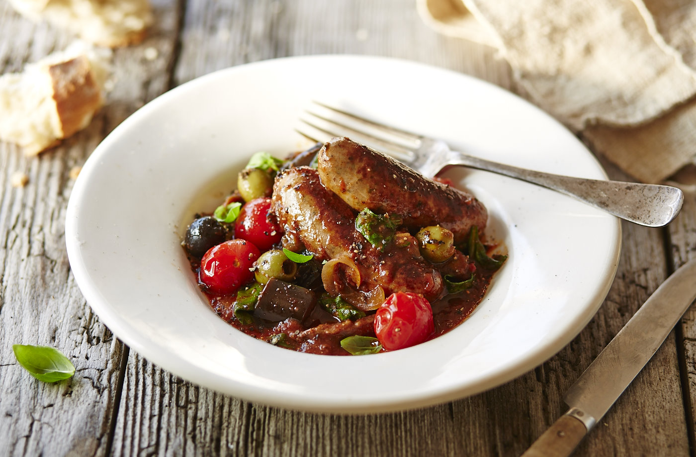 Mediterranean ox liver and sausage stew recipe