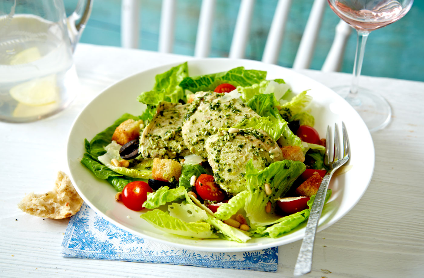 Chicken pesto Caesar salad recipe