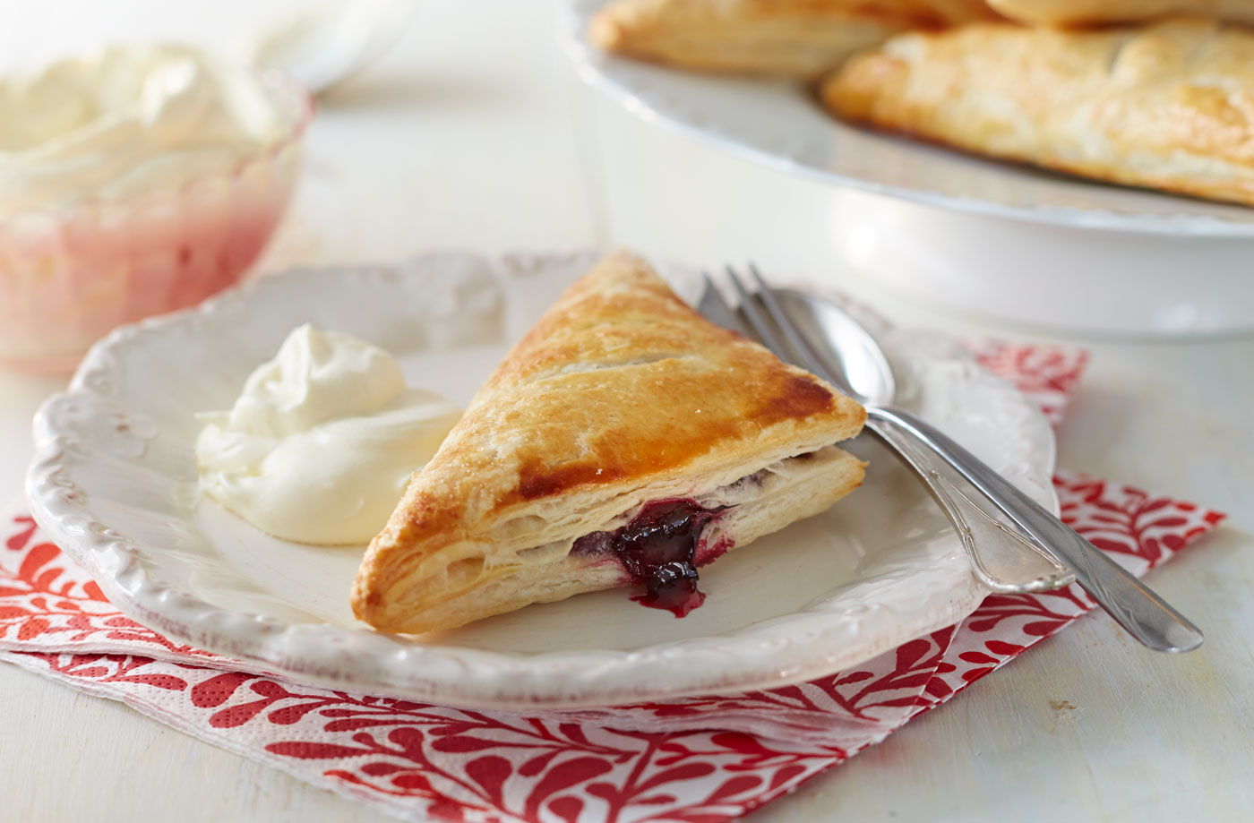 Cherry and star anise turnovers recipe