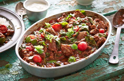 Warm up your winter with this hearty Indian lamb and lentil casserole