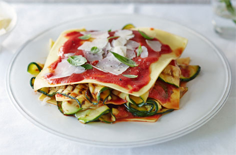 A simple yet delicious dish; the classic family favourite of lasagne - layered with courgettes and tomatoes for a vegetarian spin - makes for a flavoursome feast that will fuel the whole family.