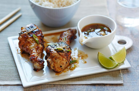 These succuluent Asian-inspired lime and pepper chicken with sesame and spring onion are mouthwateringly good and make the perfect fuss-free starter