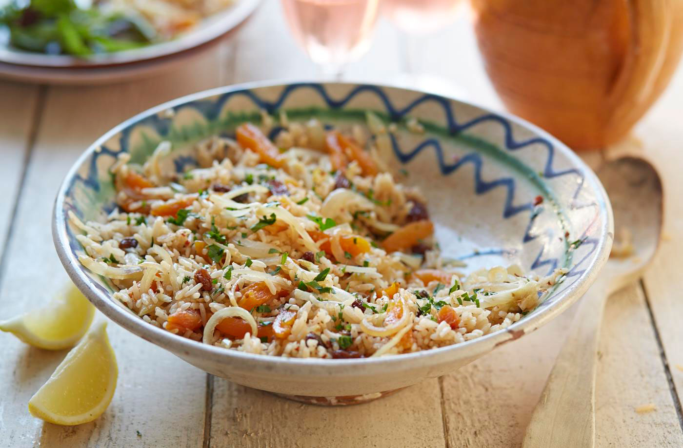 Piri piri rice with sultanas and apricots recipe