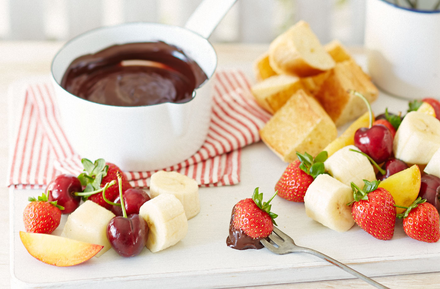 Salted caramel and chocolate fondue recipe