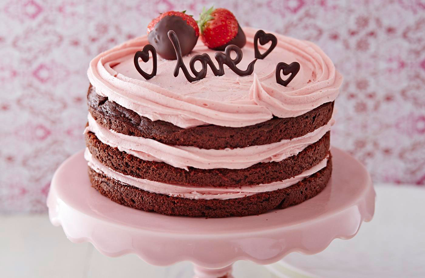 Naked chocolate Valentine cake recipe