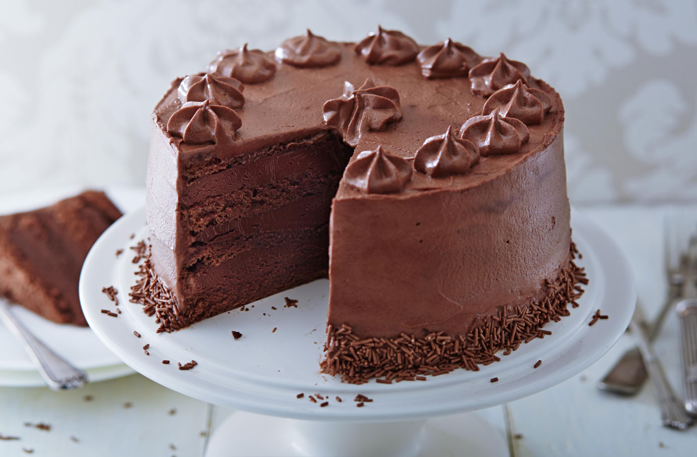 Triple chocolate celebration cake recipe