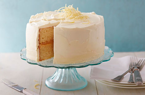 This elegant two-tier lemon celebration cake is not only beautiful, but has a fresh citrus flavour making it wonderfully light