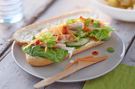 Spruce up your boring old sandwiches with this Asian-style chicken sandwich