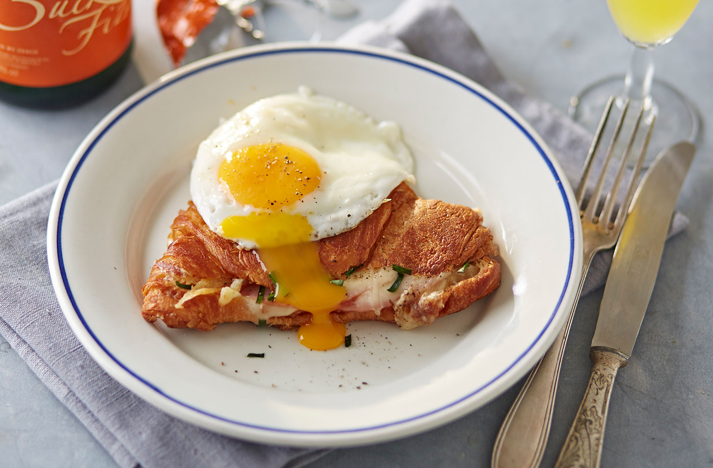 Croissant Croque madame  recipe