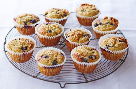 Perfect for breakfast on-the-go, these zingy, flavoursome muffins contain honey instead of sugar and are packed full of seeds, oats and fresh blueberries