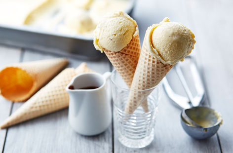 This creamy vanilla ice cream tastes dreamy – you won't believe that it doesn't contain dairy. Double cream and milk are substituted with rice milk and soya cream, but it definitely doesn't scrimp on flavour.