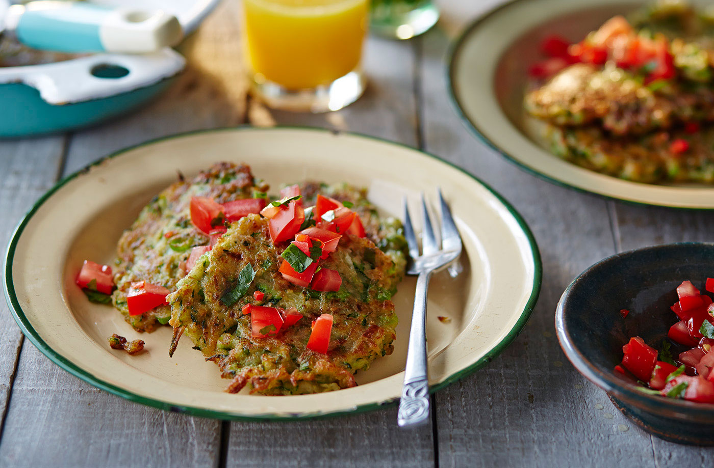 Moroccan courgette fritters recipe