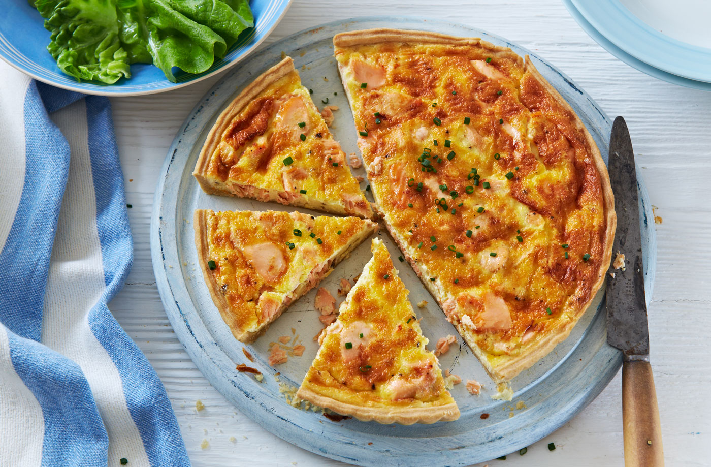 Salmon quiche recipe