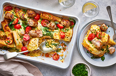 Breakfast crumpet bake