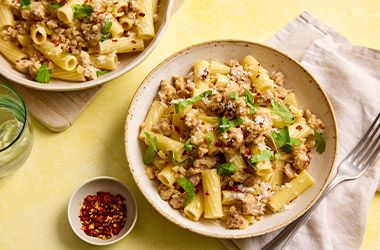 Creamy sausage ragu