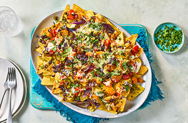 Air-fryer roasted vegetable nachos