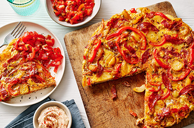 Spanish-inspired chorizo frittata