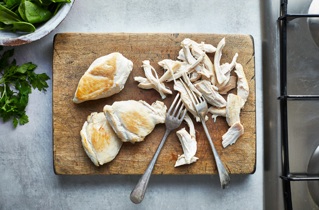 Shred the chicken