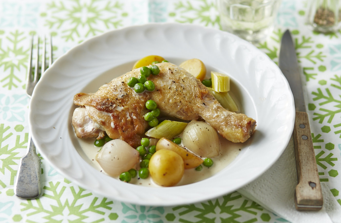 Spring chicken legs recipe