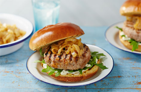 Impress guests at your next barbecue blowout with this unusual burger pairing