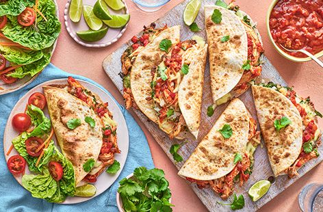 Love hunter's chicken? Love tacos? Put them together in these cheesy birria-inspired tacos. This easy midweek meal will go down a storm with the kids. Serve with extra barbecue sauce for dipping. 