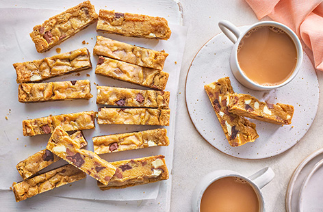 These triple chocolate cookie fingers are shaped perfectly to dip into your favourite mug. This fun bake is a great way to get the kids in the kitchen.