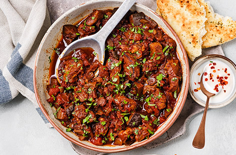 Author and recipe writer, Nik Sharma has created this sweet, sour and beautifully fragrant lamb curry that looks and tastes special, but is simple to make. Can you believe this dish is healthy too? Enjoy with rice, naan or roti. You can even freeze leftovers.