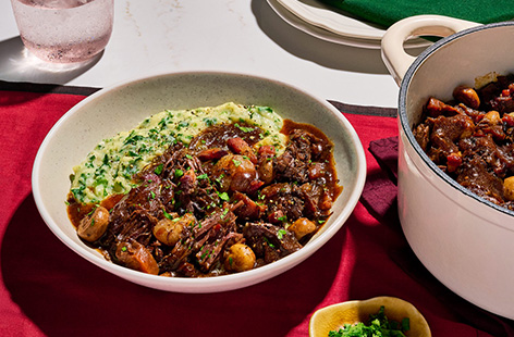 This dish is inspired by the comforting family recipe Fred Sirieix grew up with in France – classic, deeply traditional and rooted in the kind of slow-cooked warmth that fills a home. Recreated with Tesco ingredients, it’s the version Fred cooked for Seema and Greg when he joined them in the Kitchen, bringing a taste of his childhood. Rich, rustic and full of soul, it’s exactly the kind of French home cooking that turns a cold day into something special.