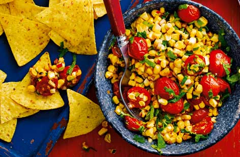 Load up corn chips with a generous helping of this Mexican inspired sweet and fiery salsa for a deliciously flavoursome snack.