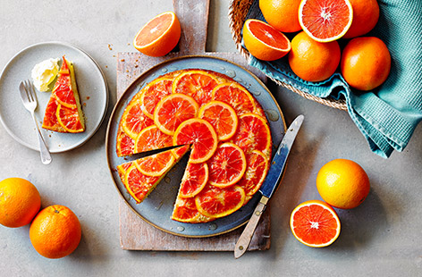 Blood oranges, also known as Jaffa Reds have a unique raspberry-like taste, and they're perfect in this show-stopping bake