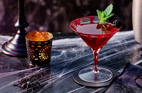 This bright red cocktail gets its bloody colour from pomegranate juice, mix with vermouth and gin for a scarily great cocktail