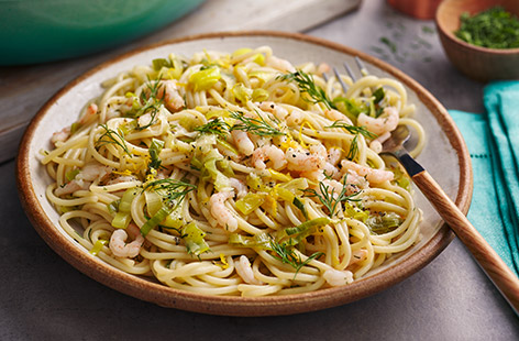 Leeks, dill and a generous amount of lemon zest adds some flavour to this dish